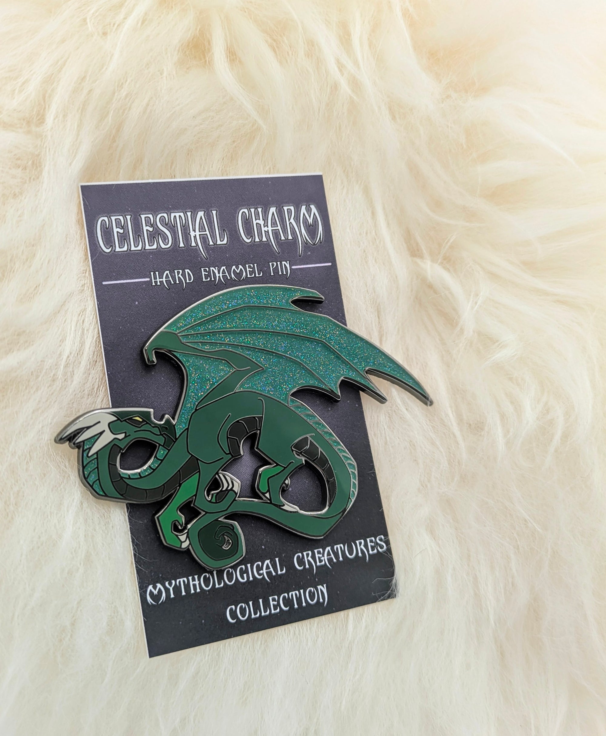 Green Dragon Hard Enamel Pin